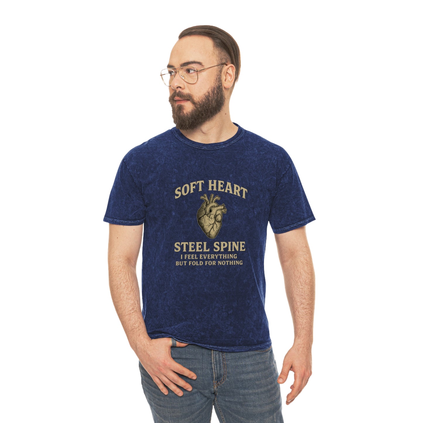 Soft Heart, Steel Spine, Mineral Wash T-Shirt - Brazilian Folk Magik