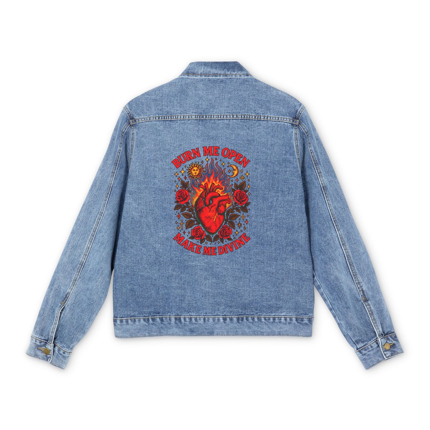 Lit Hearts - Unisex Denim Jacket