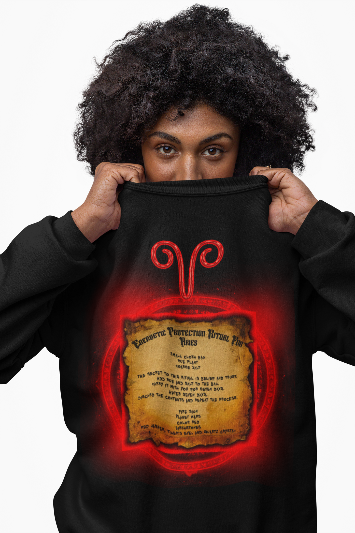 Aries Zodiac Protection Ritual Sweatshirt - Brazilian Folk Magik