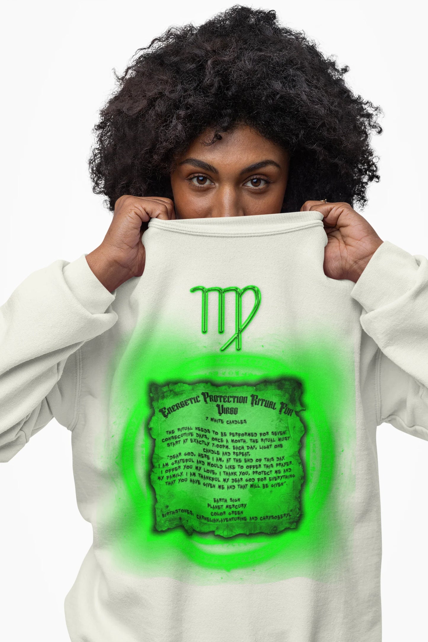 Virgo Protection Ritual Graphic Sweatshirt - Brazilian Folk Magik