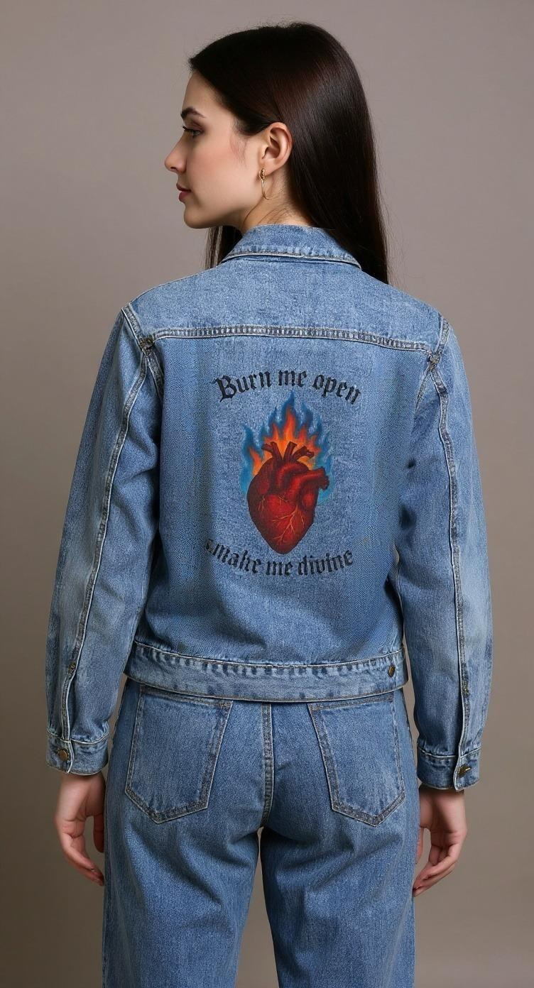 Lit Heart, Denim Jacket