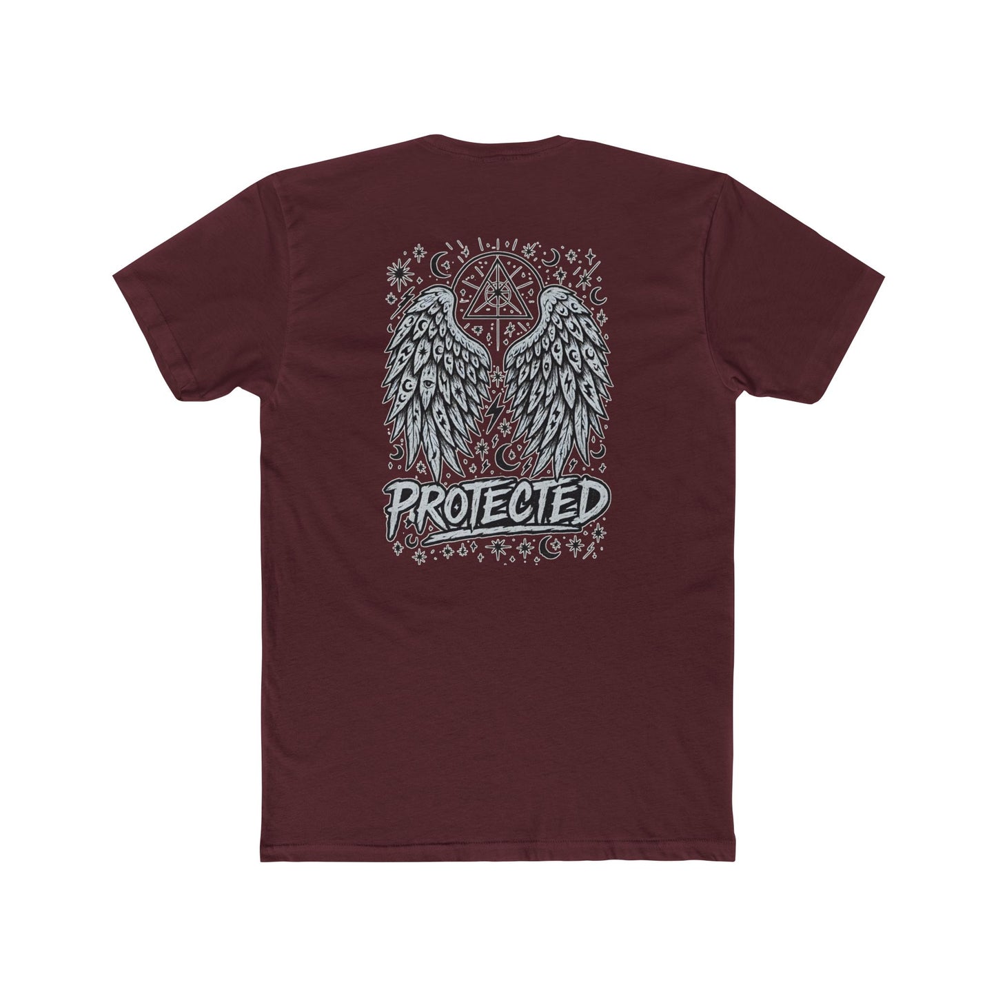 Angel Wings Graphic Tee — "Protected" Spiritual Comfort Shirt
