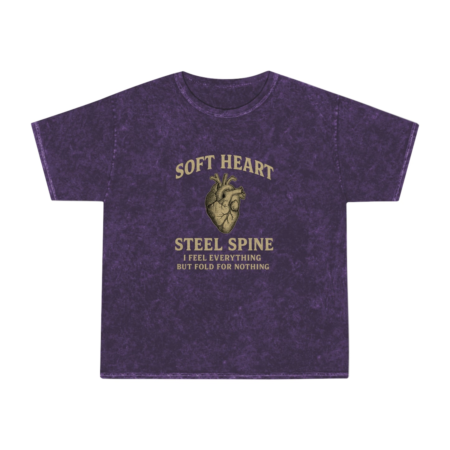 Soft Heart, Steel Spine, Mineral Wash T-Shirt - Brazilian Folk Magik