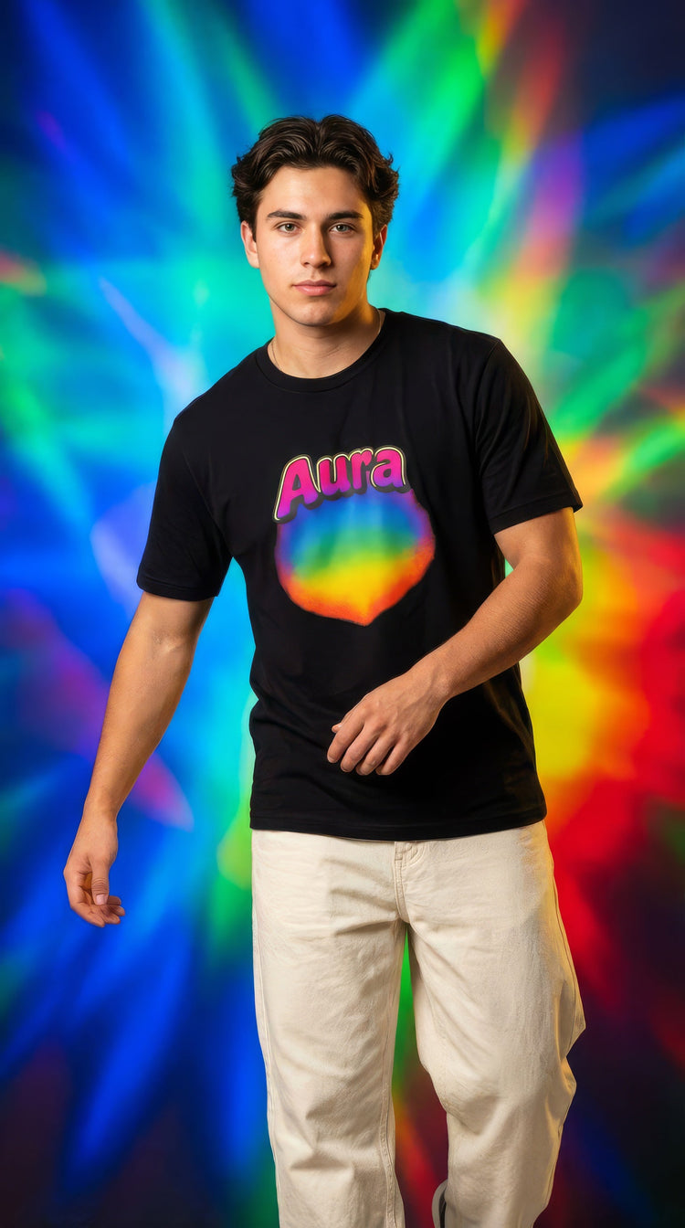 Aura Rainbow Retro Tee
