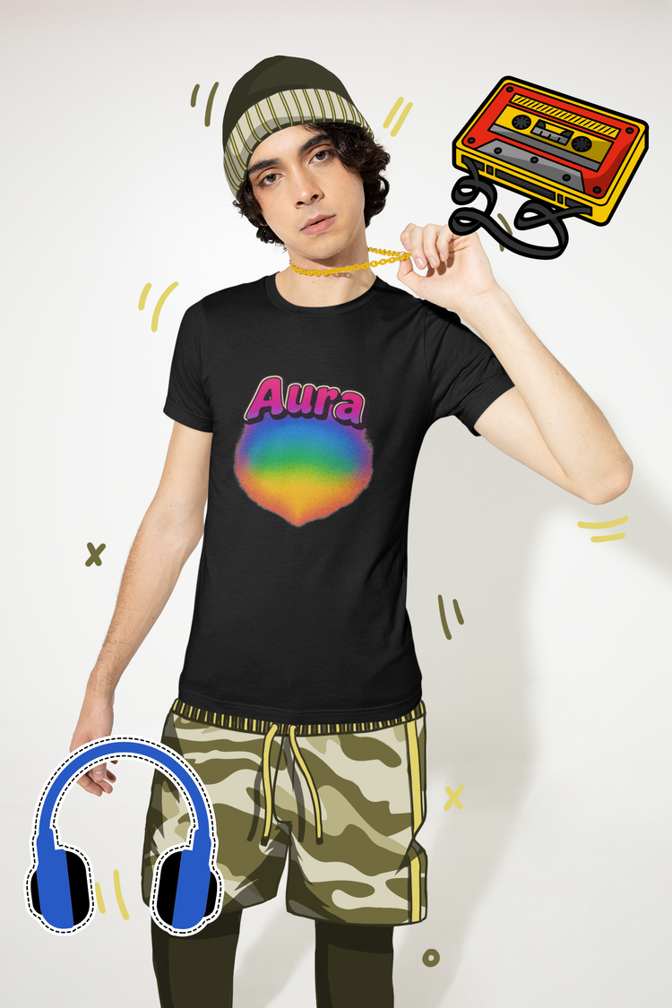 Aura Rainbow Retro Tee