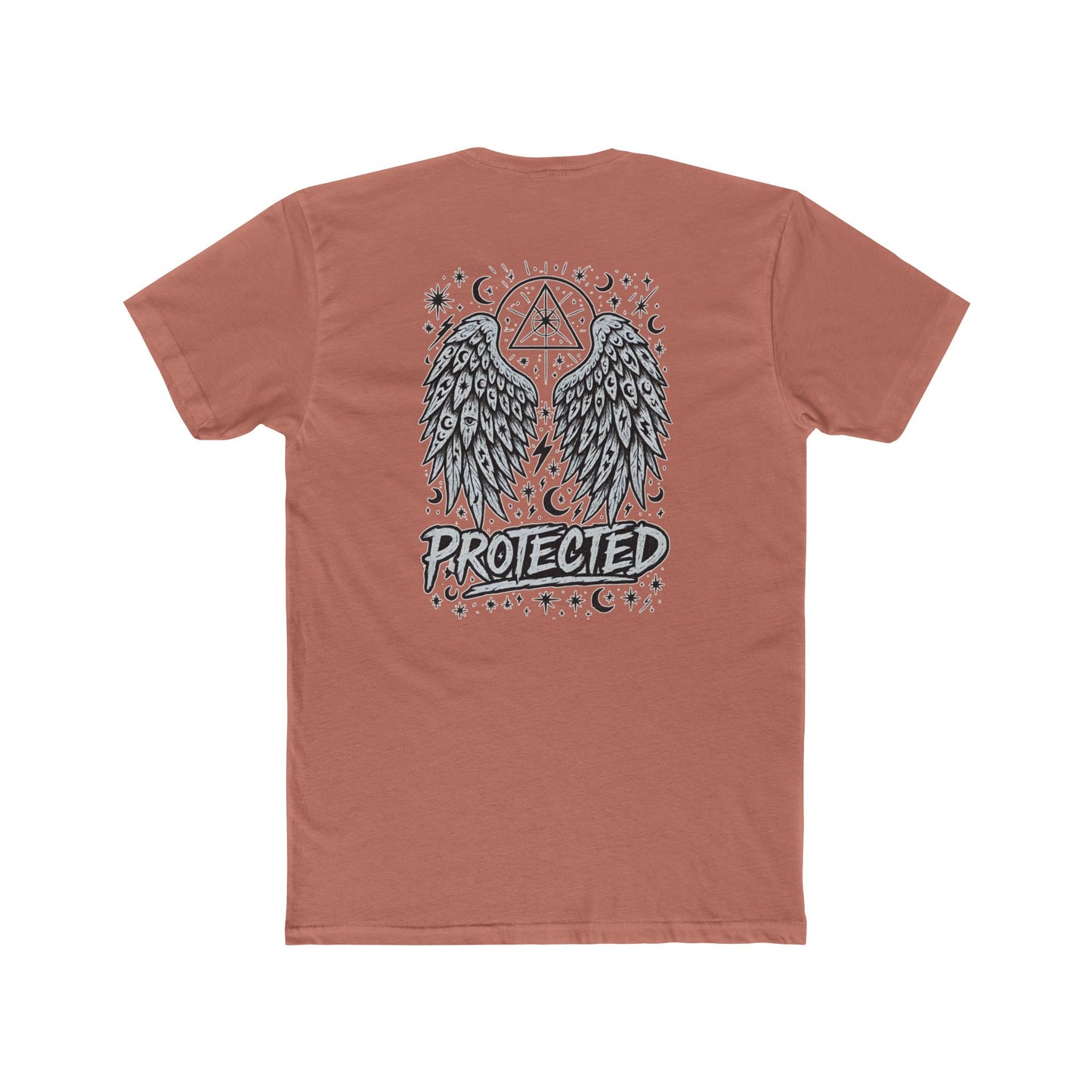 Angel Wings Graphic Tee — "Protected" Spiritual Comfort Shirt