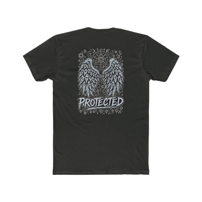 Angel Wings Graphic Tee — "Protected" Spiritual Comfort Shirt