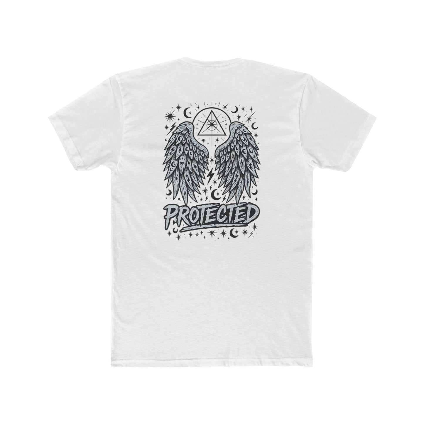 Angel Wings Graphic Tee — "Protected" Spiritual Comfort Shirt