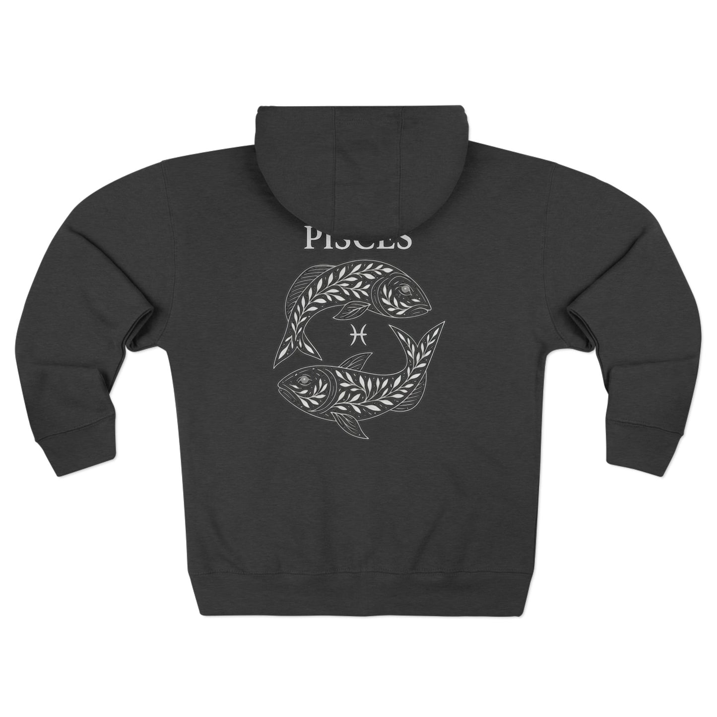 Pisces Zodiac Zip Hoodie — Twin Koi Fish Astrology Design