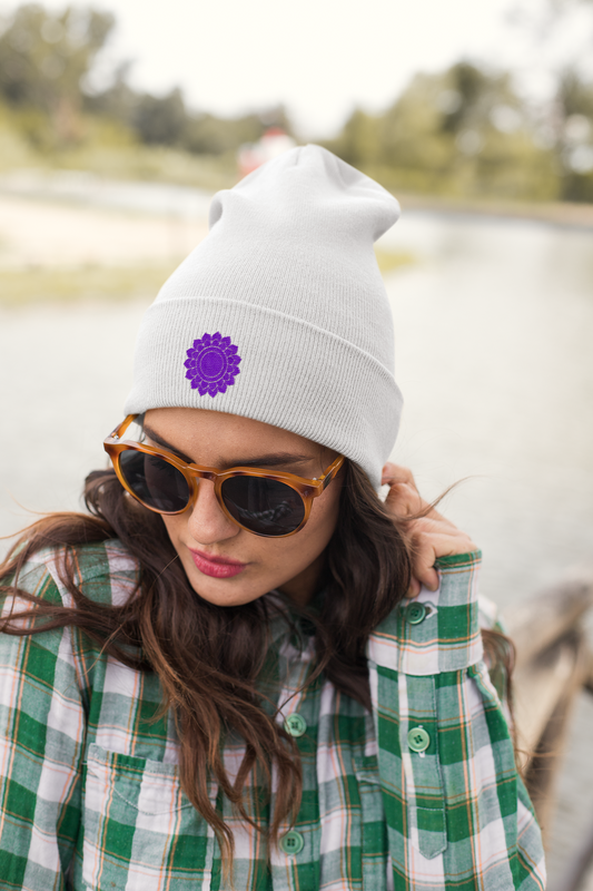 Boho Embroidered Knit Beanie Crown – ASCEND∆