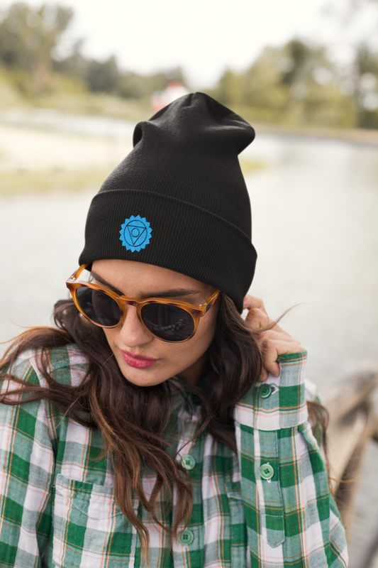 Boho Embroidered Knit Beanie Throat – SPE∆K