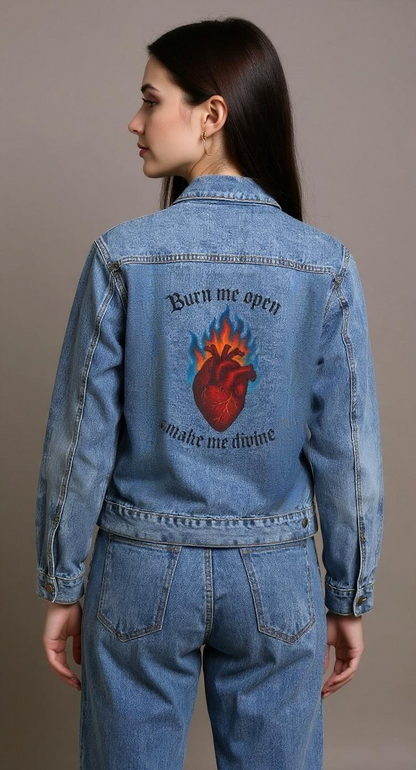 Lit Heart, Denim Jacket