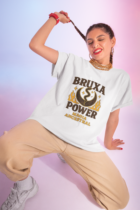 Bruxa Power Graphic Tee — Magia Ancestral Witchy T‑Shirt