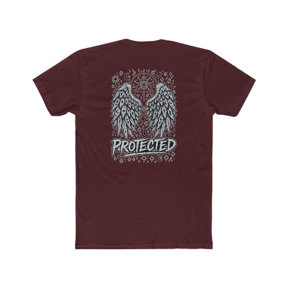 Angel Wings Graphic Tee — "Protected" Spiritual Comfort Shirt