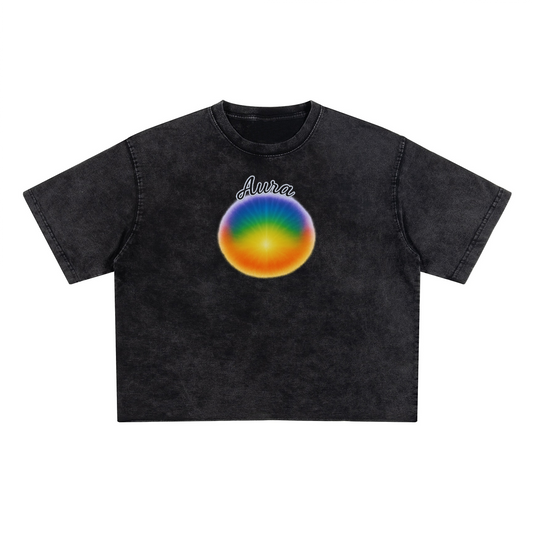 Unisex Cropped Snow Washed T-shirt(285GSM)