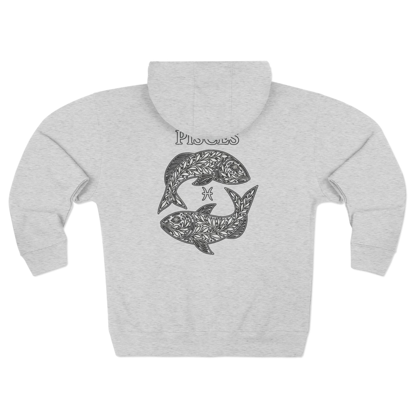 Pisces Zodiac Zip Hoodie — Twin Koi Fish Astrology Design