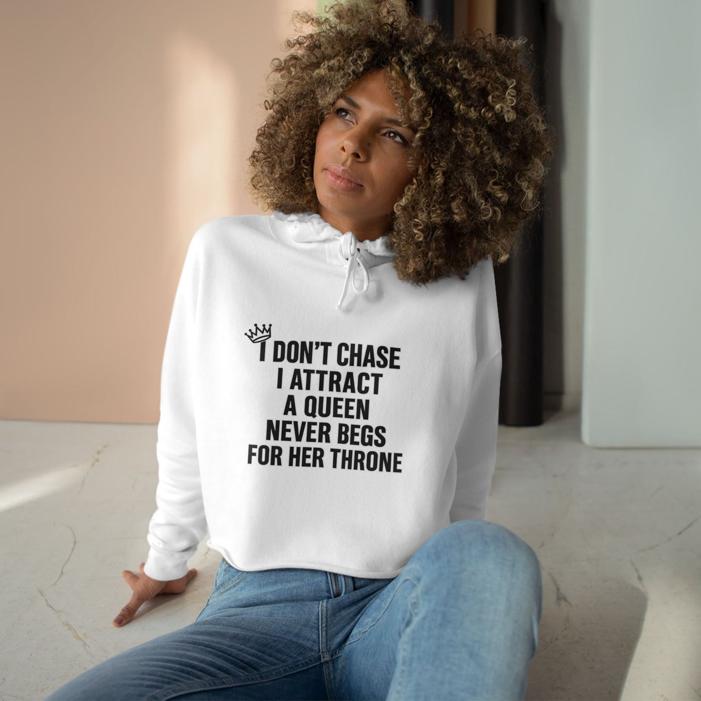 I Don't Chase Crop Hoodie