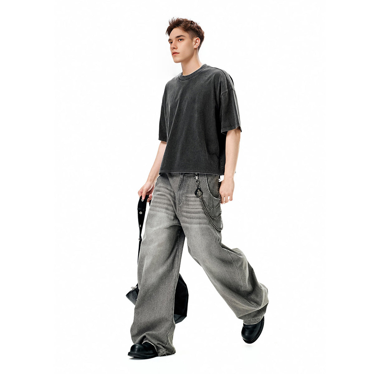 Unisex Cropped Snow Washed T-shirt(285GSM)